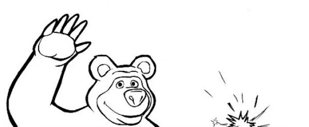 Маша и Медведь. Зимние раскраски. Новогодние раскраски на тему маша и медведь Раскраска заяц из мультика маша и медведь